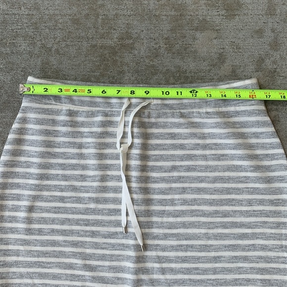 Akini Striped Cream and Gray Sweatshirt Skirt - Picture 5 of 9